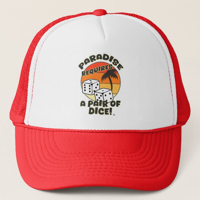 Casquette Paire De Dice Funny Planche Gamer Slogan (Devant)