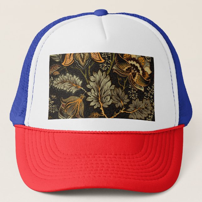 Casquette Paisley floral indien, motif sans couture ethnique (Devant)