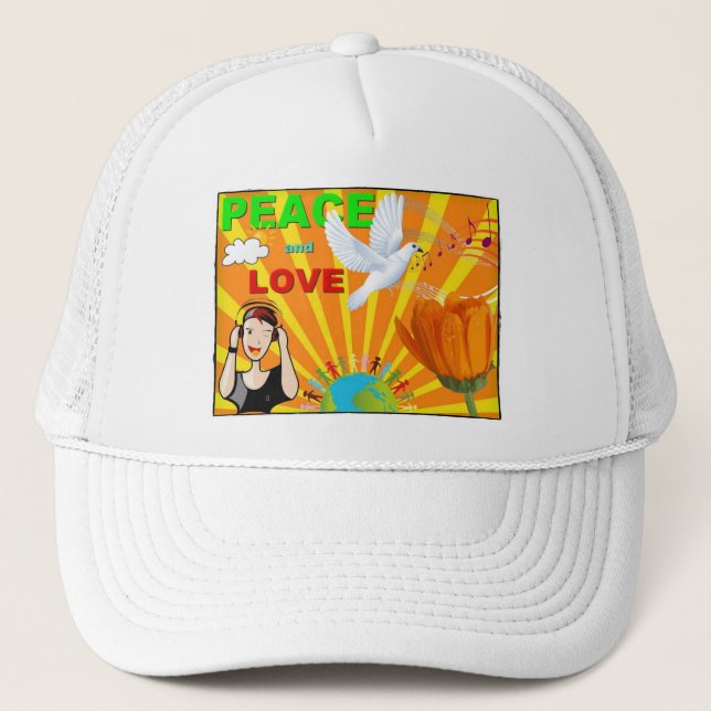 Casquette Paix & Amour (Devant)