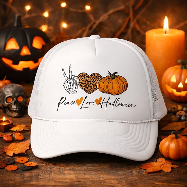 Casquette Paix Amour Halloween (Créateur téléchargé)