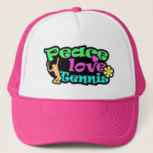 Casquette Paix, amour, tennis ; Rétro