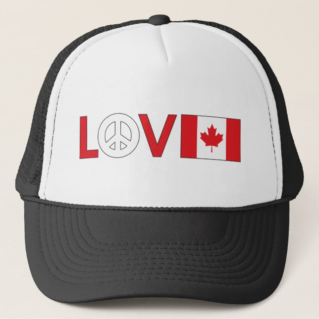 Casquette Paix Canada d'amour (Devant)