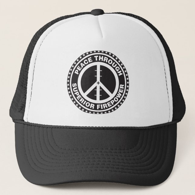 Casquette Paix par la puissance de feu supérieure (Devant)