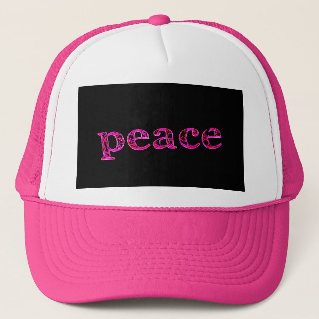 Casquette paix rose (Devant)