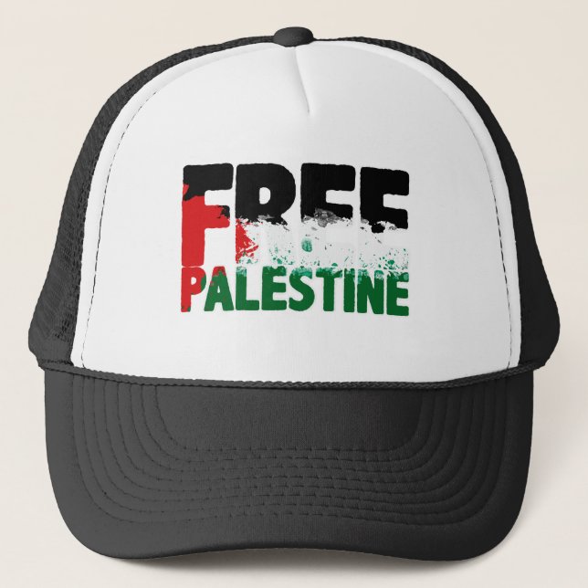 CASQUETTE PALESTINE LIBRE ARRÊTER LA GUERRE À GAZA (Devant)