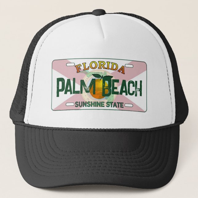 Casquette Palm Beach Florida plaque d'immatriculation casque (Devant)