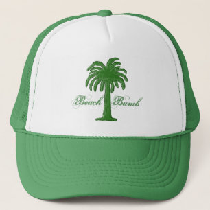 Casquette Palm Tree/Plage Bumb Design Vert 1