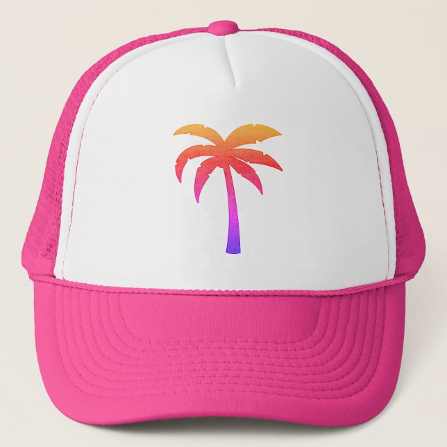 Casquette Palme de coucher de soleil (Devant)