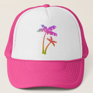 Casquette Palmier arc-en-ciel tropical