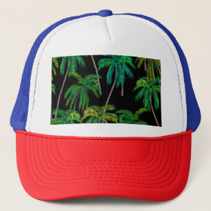 Casquette Palmiers : Motif d'été acrylique.