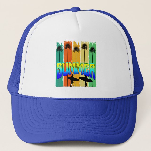 CASQUETTE PALMIERS VINTAGE ÉTÉ (Devant)