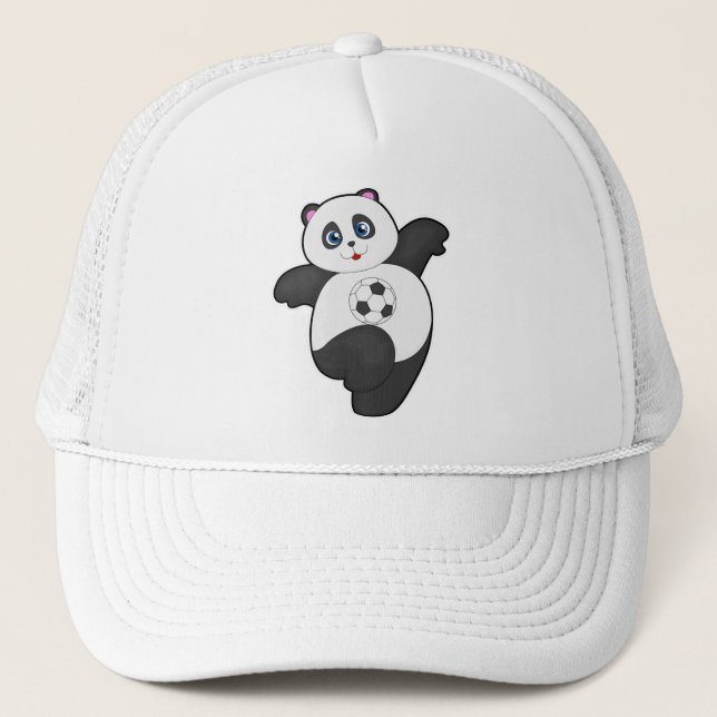 Casquette Panda aux sports de football (Devant)