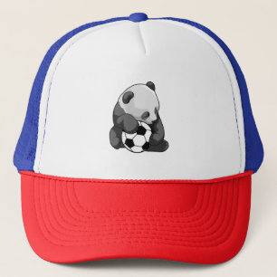 Casquette Panda avec balle de football