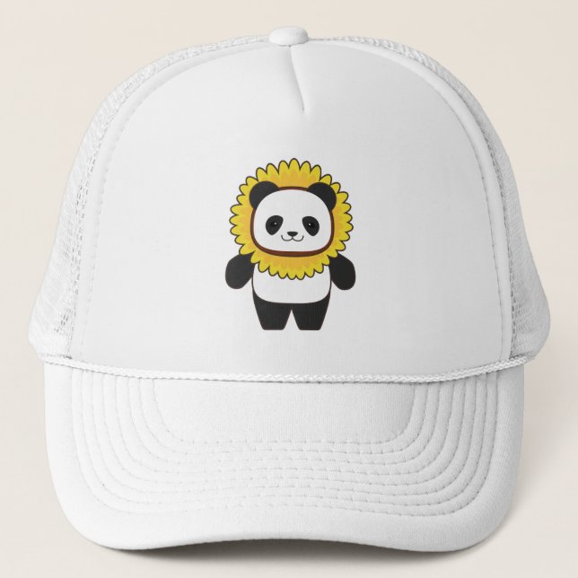 Casquette Panda avec tournesol (Devant)