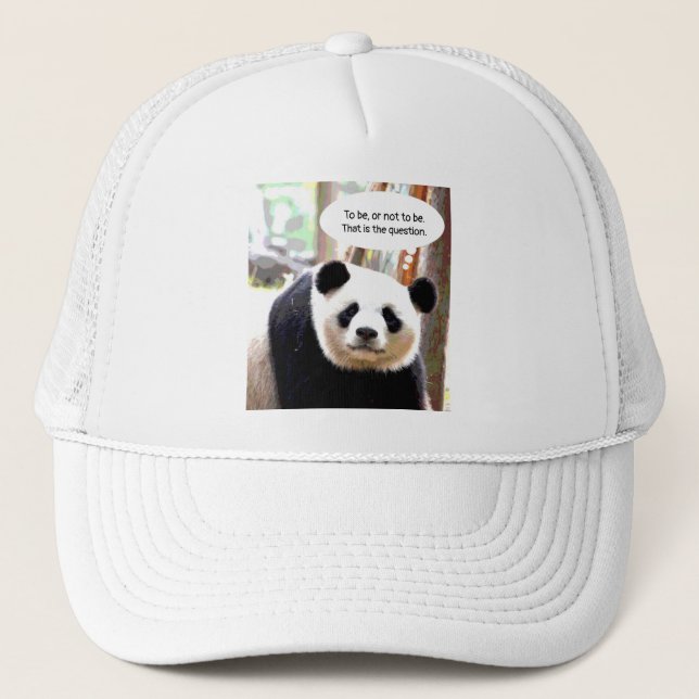 Casquette Panda Bear Shakespeare Citation Élégante Moderne (Devant)