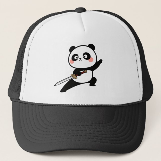 Casquette Panda Chapeau des Arts Martiaux (Devant)