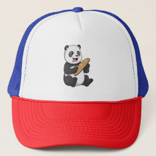 Casquette Panda comme boulanger avec pain