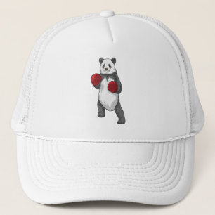 Casquette Panda en boîte avec gants de boxe