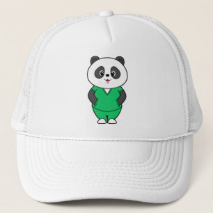 Casquette Panda en infirmière avec blouse
