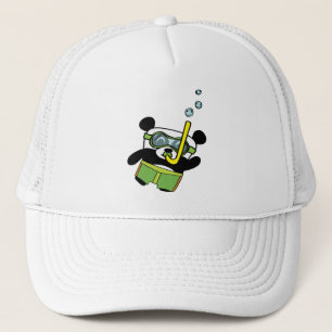 Casquette Panda en maillot de bain