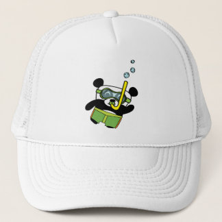 Casquette Panda en maillot de bain