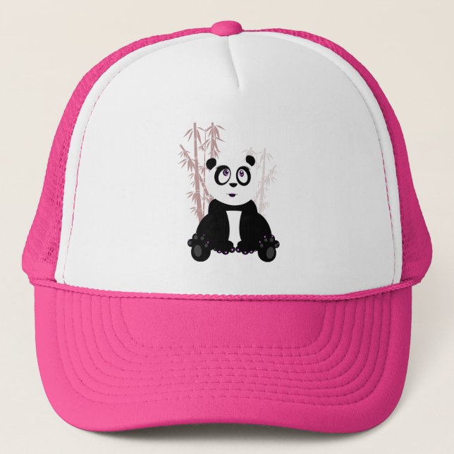 Casquette Panda Girl - Rose (Devant)