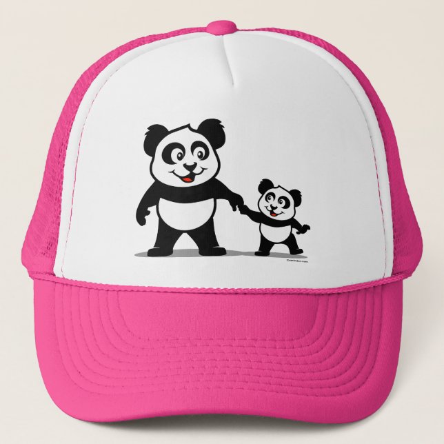Casquette Panda mignon avec un bébé (Devant)