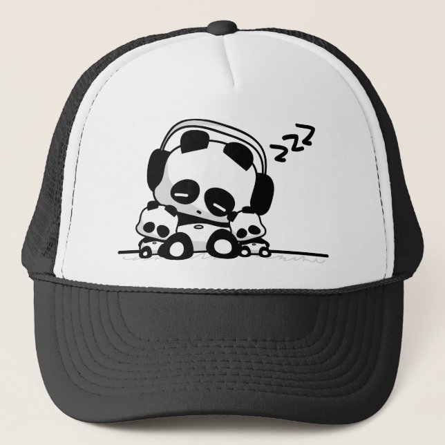 Casquette Pandas de sommeil (Devant)