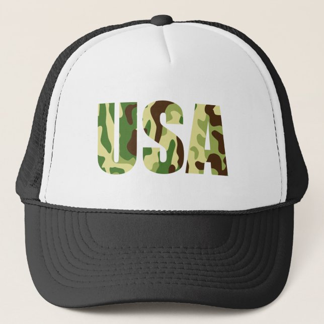 Casquette Panneau de camouflage de kaki américain (Devant)
