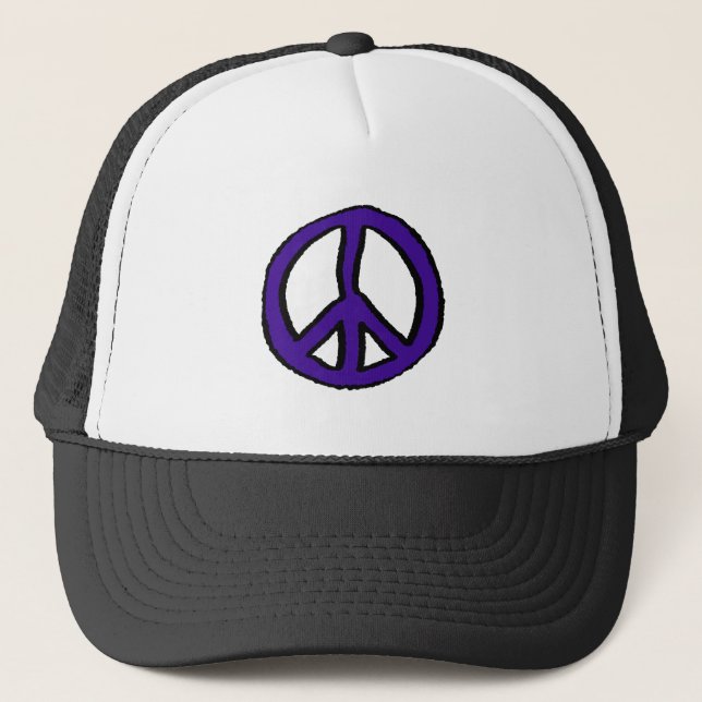 Casquette Panneau de Paix violet - (Devant)