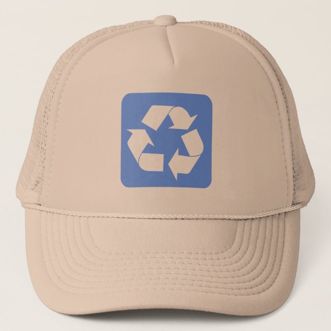 Casquette Panneau de recyclage - Bleu bébé (Devant)