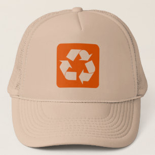Casquette Panneau de recyclage - orange