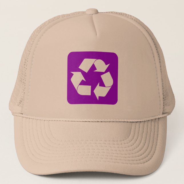 Casquette Panneau de recyclage - violet (Devant)