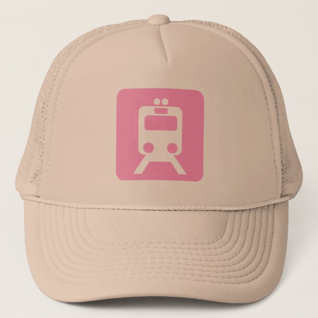Casquette Panneau du train - Rose (Devant)