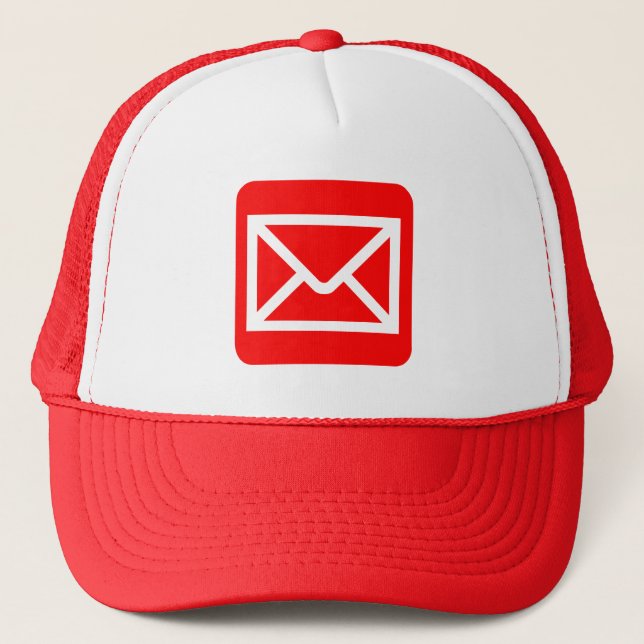 Casquette Panneau Enveloppe - Rouge (Devant)