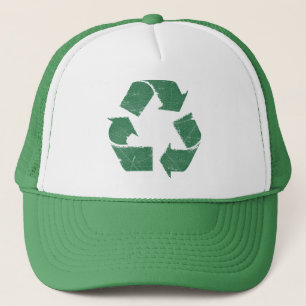 Casquette Panneau Recyclage vert Vintage