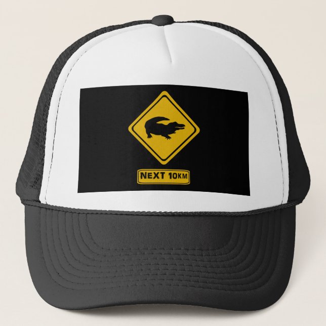 Casquette panneau routier de crocodile (Devant)
