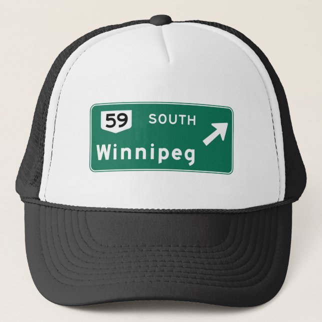 Casquette Panneau routier de Winnipeg, Canada (Devant)
