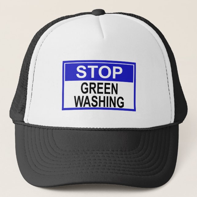 Casquette Panneau Stop au Greenwashing (Devant)