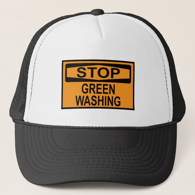 Casquette Panneau Stop au Greenwashing (Devant)