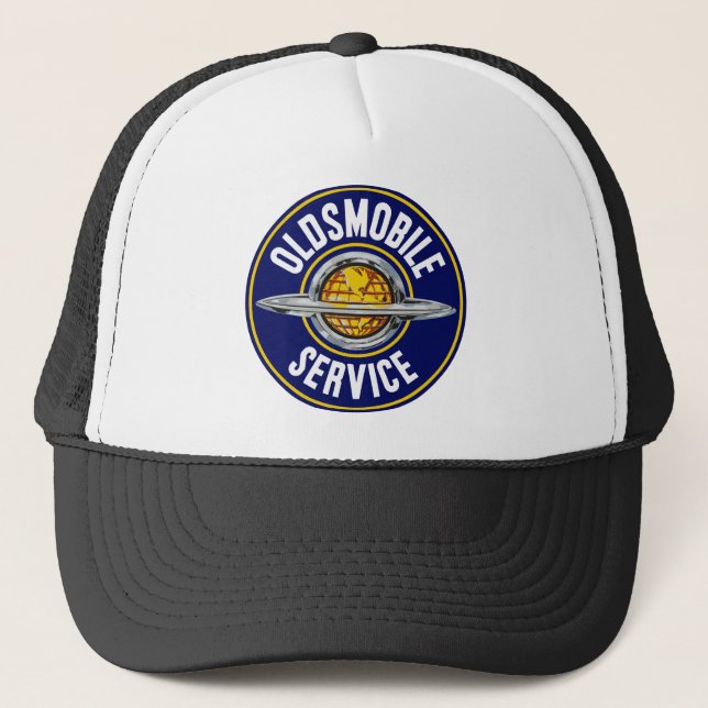 Casquette Panneau vintage Oldsmobile Service. (Devant)
