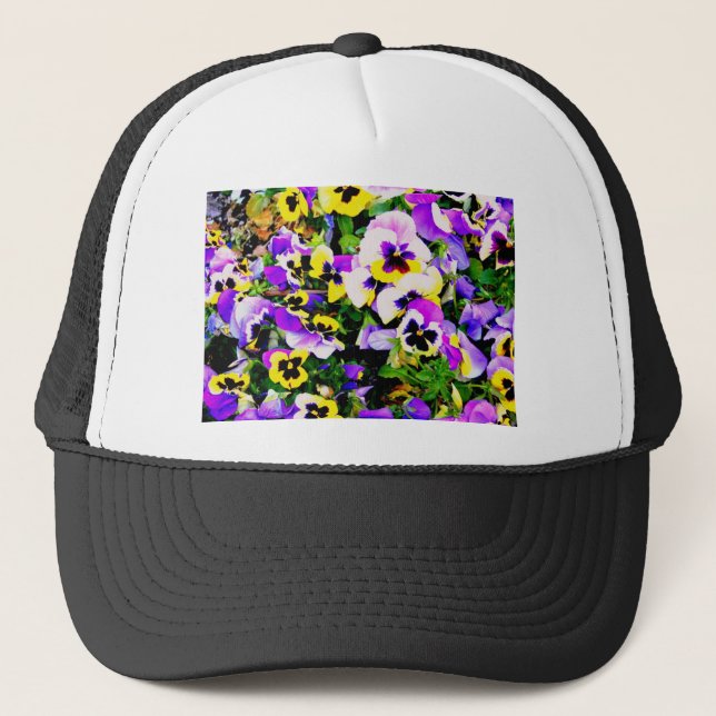Casquette pansy flowers (Devant)