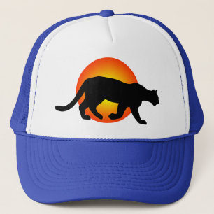 Casquette Panthère Lion Cougar Mountain Silhouette Cercle ro