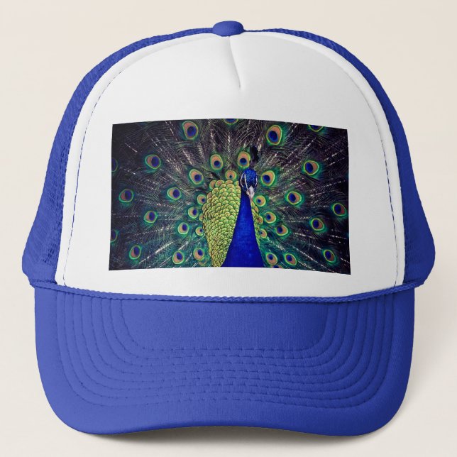 Casquette Paon bleu cobalt (Devant)