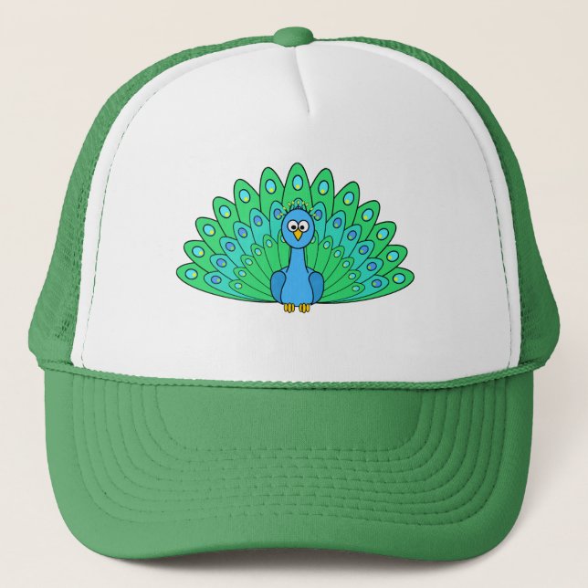 Casquette Paon de bande dessinée (Devant)