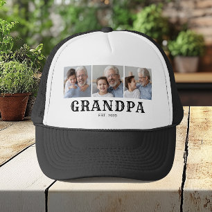 Casquette Papa a Fondé la Typographie Noir 3-Photo