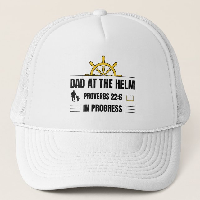 Casquette Papa à la barre | Proverbes 22:6 en progrès | (Devant)