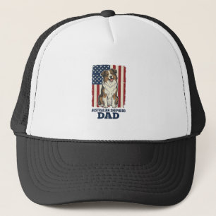Casquette Papa Australian Shepherd Patriote Vintage Vecteur
