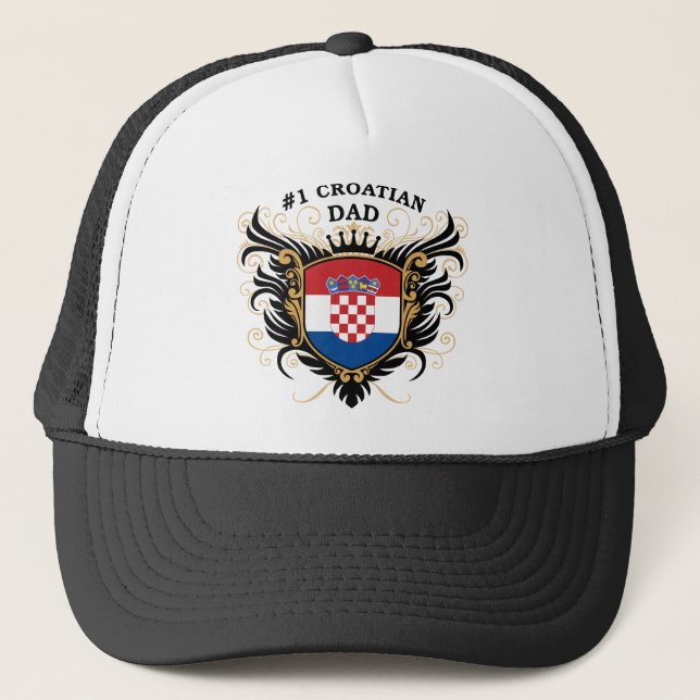 Casquette Papa croate du numéro un (Devant)