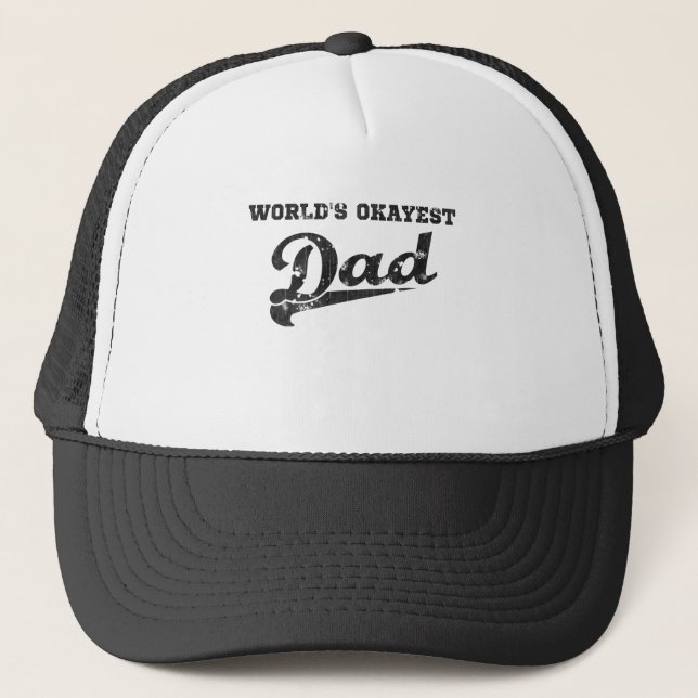 Casquette Papa d'Okayest du monde (cru) (Devant)